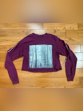 Taylor Swift “In The Trees” 2020 Folklore Album Cropped Sleeve Shirt